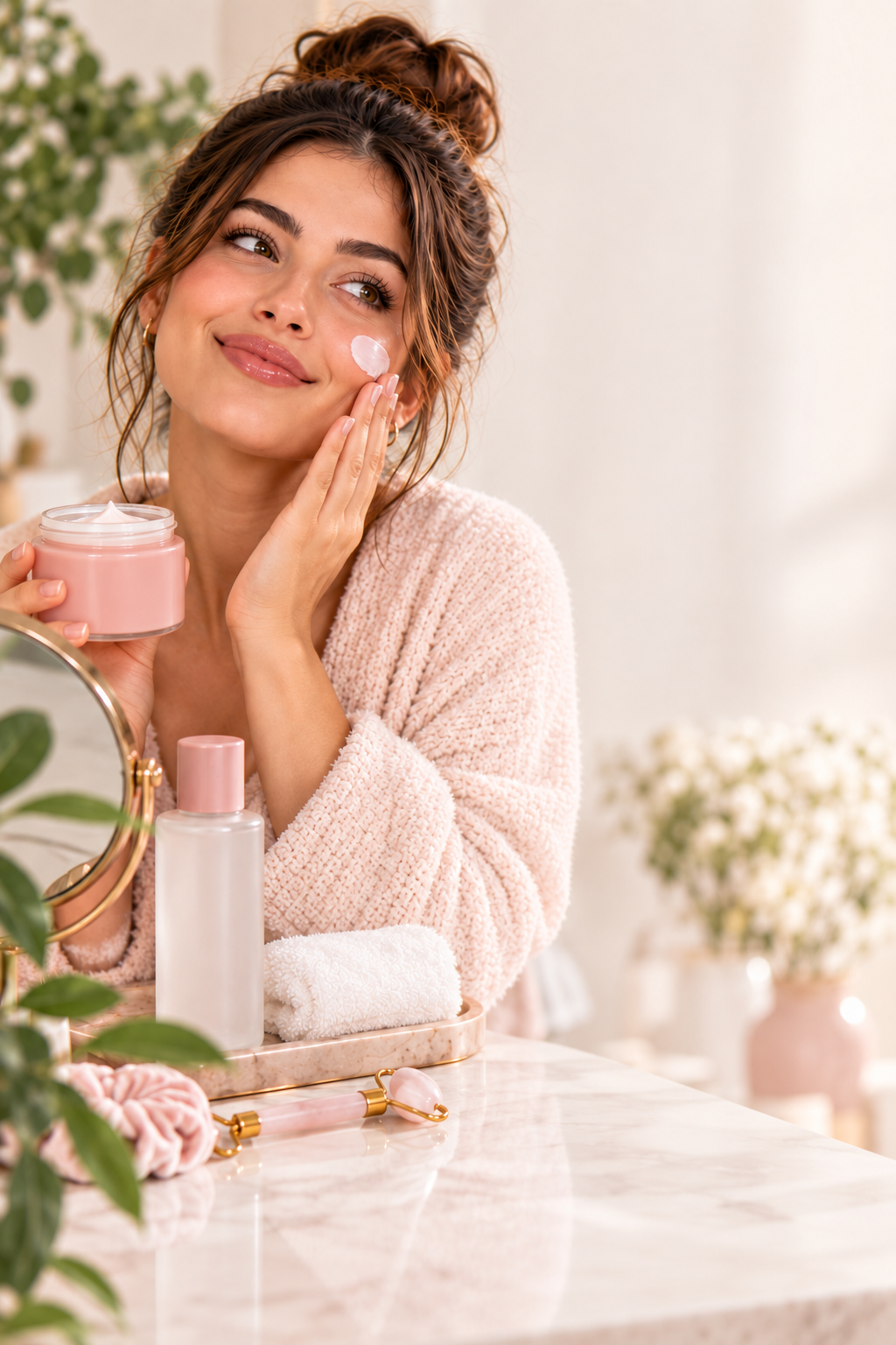 Rumeesa Beauty skincare routine lifestyle image
